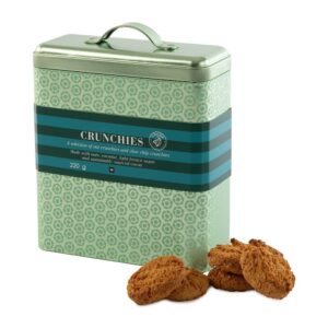 Christmas Oat and Choc Chip Crunchie Selection in Green Tin 220g