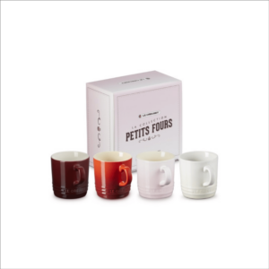Stoneware Petits Fours Set - Cappuccino Mugs