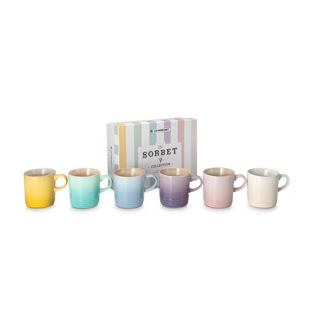 Stoneware Sorbet Set of 6 London Mugs 01