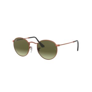 Ray-Ban - RB3447 ROUND METAL Green Gradient Brown Sunglasses
